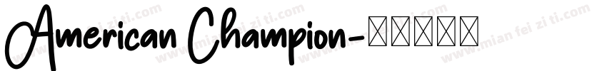 American Champion字体转换